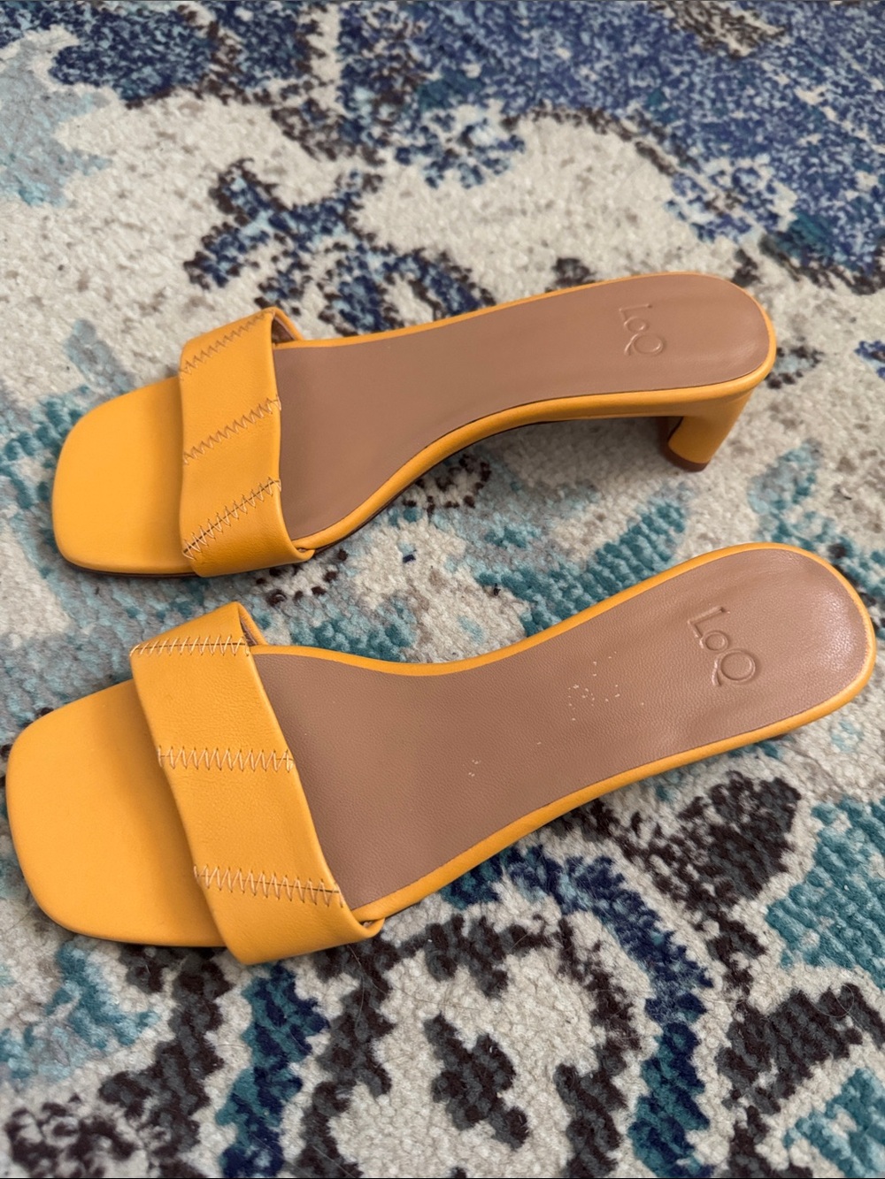 LOQ Bright Yellow Single-Strap Slide Mule